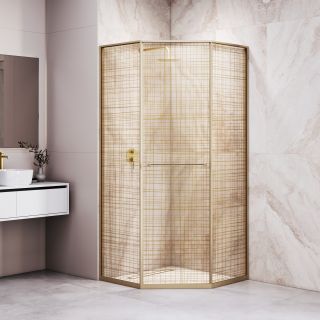 Душевой уголок RGW SV-82Gb "L" 33328299-266L 90x90 см брашированное золото